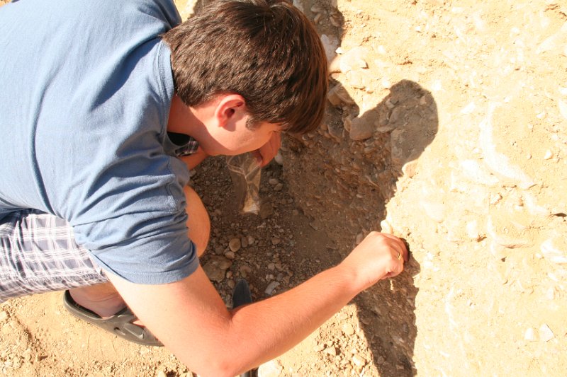 Trip (201).JPG - A stop along the way at "Dirty Annies" in Shell, Wyoming gave Sharon a chance to do a little archaeology and try to find some fossils.